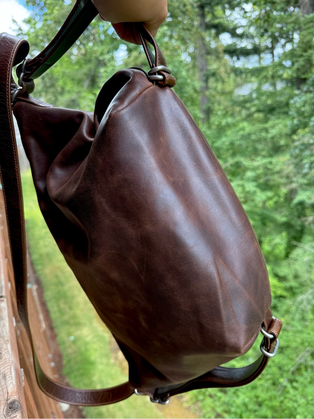 Rough & Tumble Small Duffle in Bourbon & Cognac - Picture 7 of 7